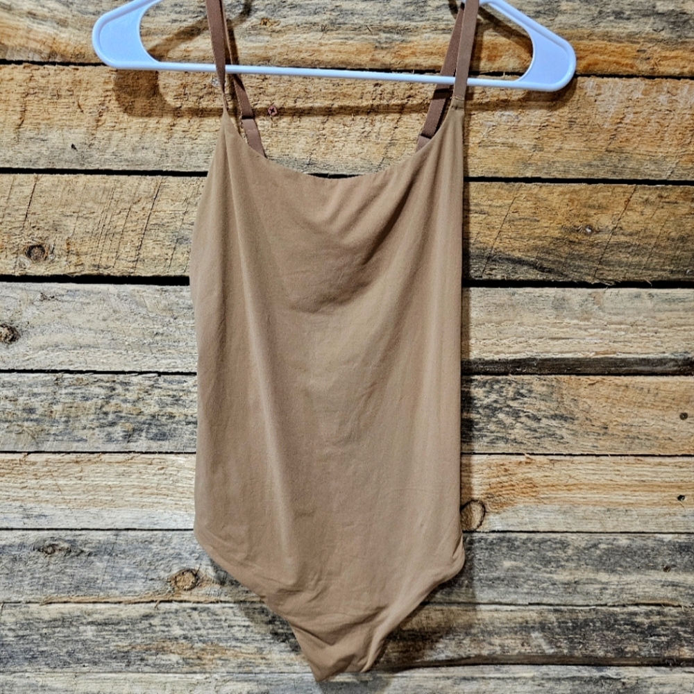 NWT Tan Bodysuit‎  Size Large